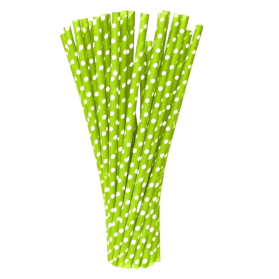 Colorful Paper Straws 100 Count Decorative Party Drinking Straws for Beverage Bar Service and Dessert Toppers