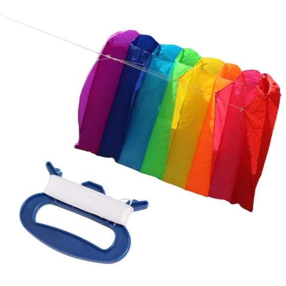 Colorful Parafoil s and 9.84ft Flying Line,Single ,Large C