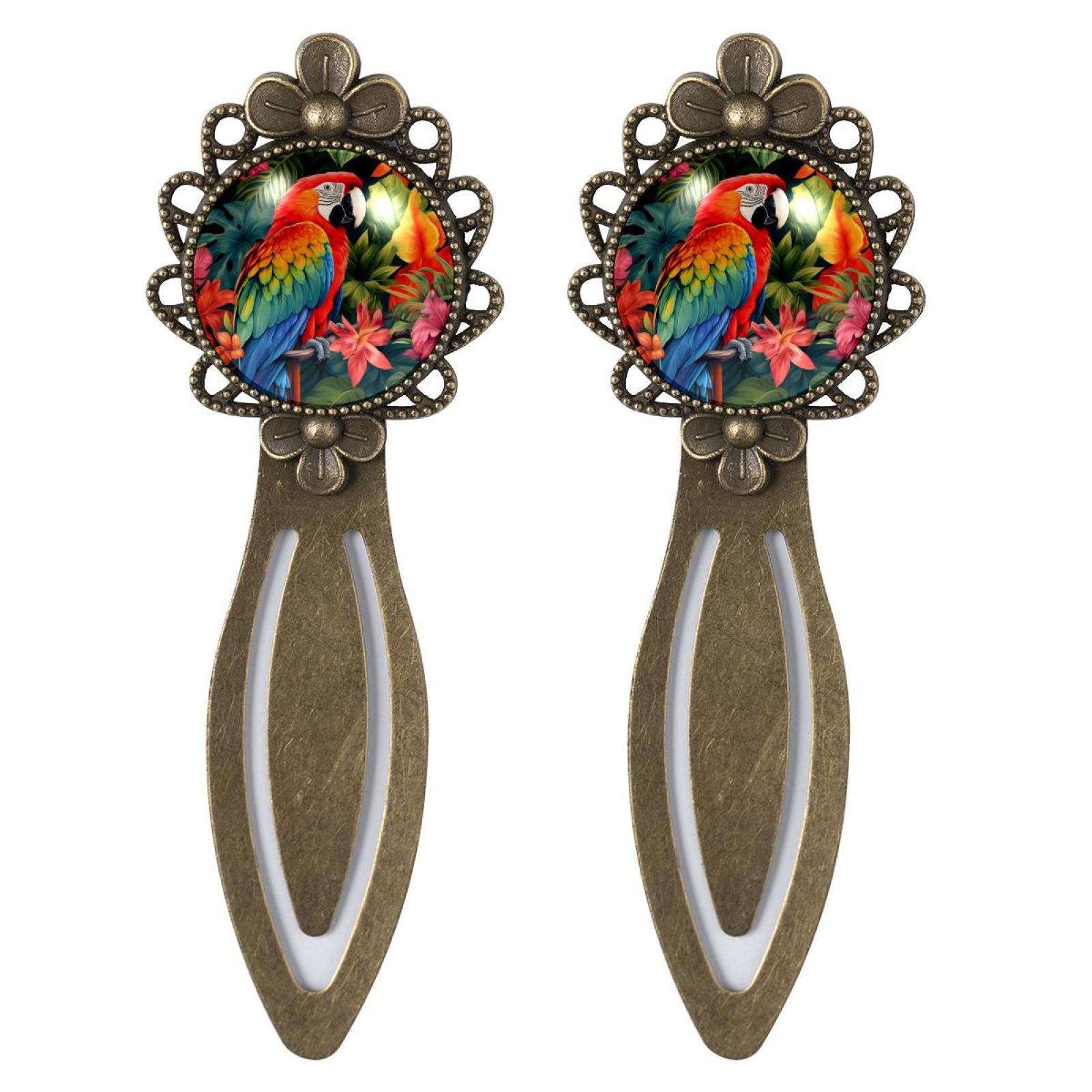 Colorful Parrot Elegant Glass Design Circle Pendant Necklace - Stylish ...