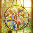 thumbnail image 1 of Colorful Parrot Stained Glass Window Hanging Decor Tropical Bird Suncatcher, Vibrant Wall Art, Exotic Home Decor Gift, Bird Lover Suncatcher, 1 of 4