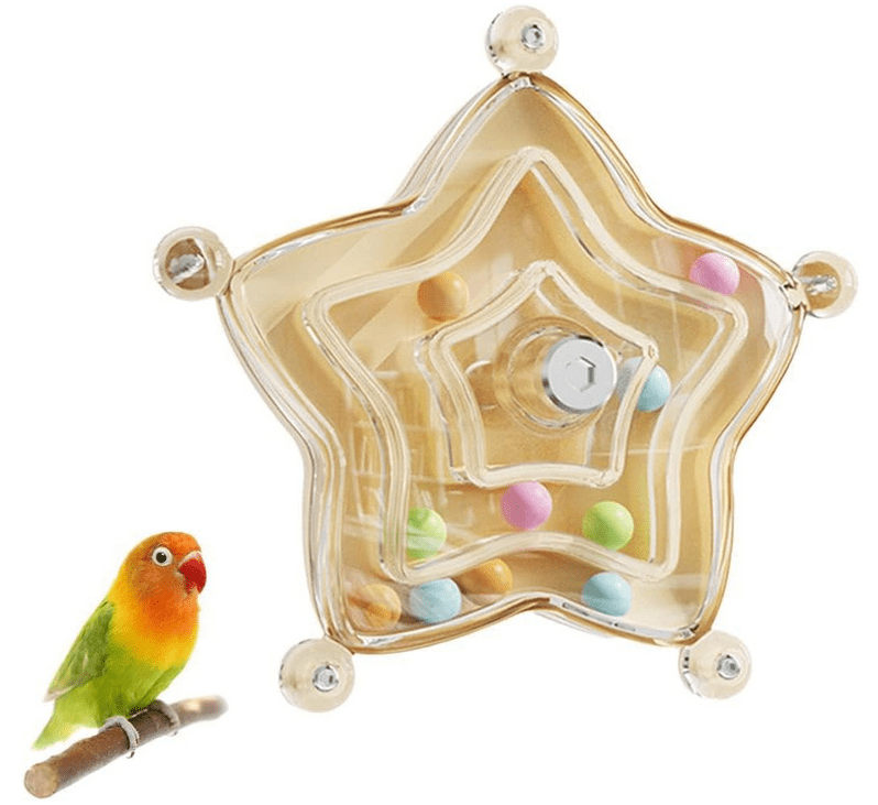 Image showcasing Colorful Parrot Toy Wheel Bird Cage Accessories for Gnawing and Relieve ...