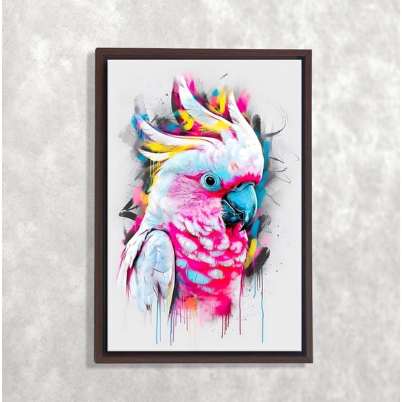 Colorful Parrot Wall Art, Modern Bird Poster, Tropical Animal Poster, Vibrant, Abstract Parrot UNFRAMED Poster, Wall Art for Decor, Present, 8x12