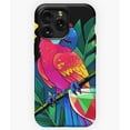 thumbnail image 1 of Colorful Parrot with Cocktail Bold Colors Tropical A8218&nbsp;Phone Case for iPhone 11 to 17 Pro Max, 1 of 2