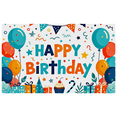 thumbnail image 1 of Colorful Party Backdrop Banner with Balloons Stars Presents Happy Birthday Background for Birthday Party Photography Props Decors Celebration Event Decorations, 1 of 8