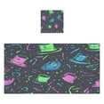 thumbnail image 1 of Colorful Party Theme Pattern 2 Piece Cotton Bath and Face Towel Set Soft and Absorbent, for Beach Pool Bathroom, 1 of 7