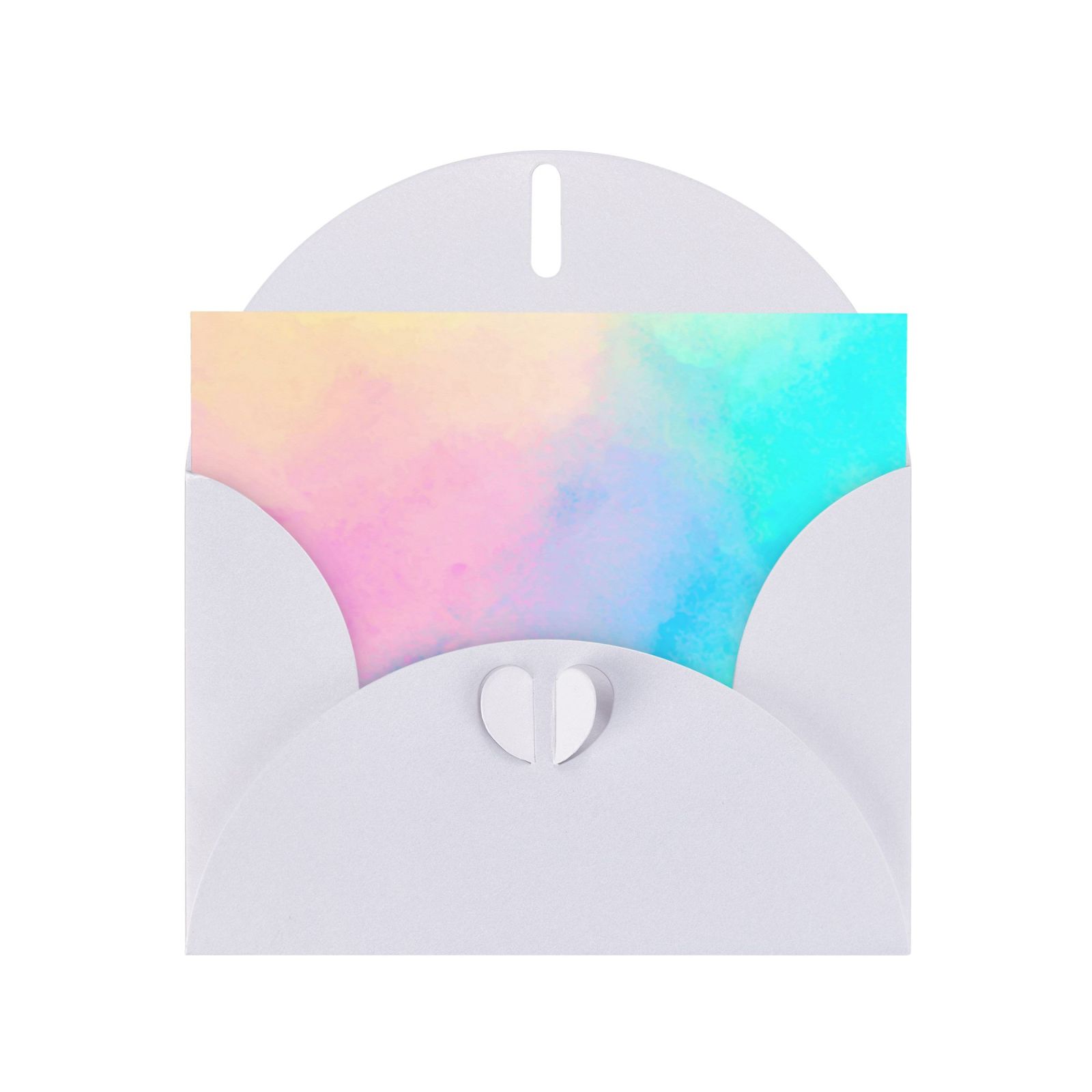 Colorful Pastel Drawing Paper Rainbow Birthday Cards Blank Cards