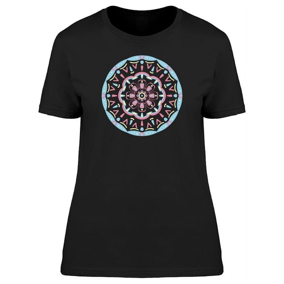 Colorful Pastel Mandala T-Shirt Women -Image by Shutterstock, Female Medium