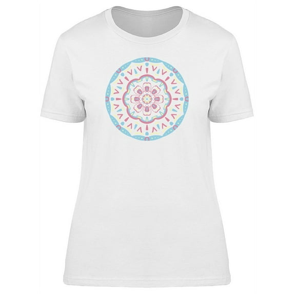 Colorful Pastel Mandala T-Shirt Women -Image by Shutterstock, Female x-Large