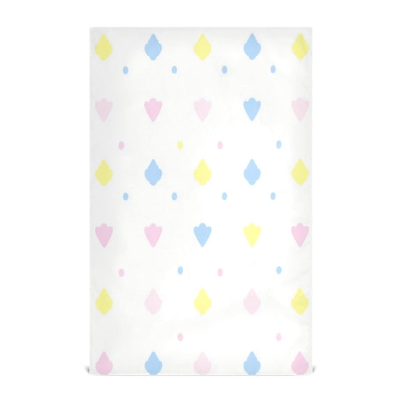 Colorful Pastel Shapes Pattern Decorative Waffle Towel Kitchen Dishcloth 28x18in Multi-Use Tea Towel