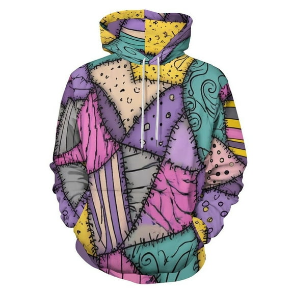 Colorful Patchwork Quilt Design 3D Print Hoodie Men Women Autumn Thin Pullover Sweatshirt Vintage Streetwear Tops