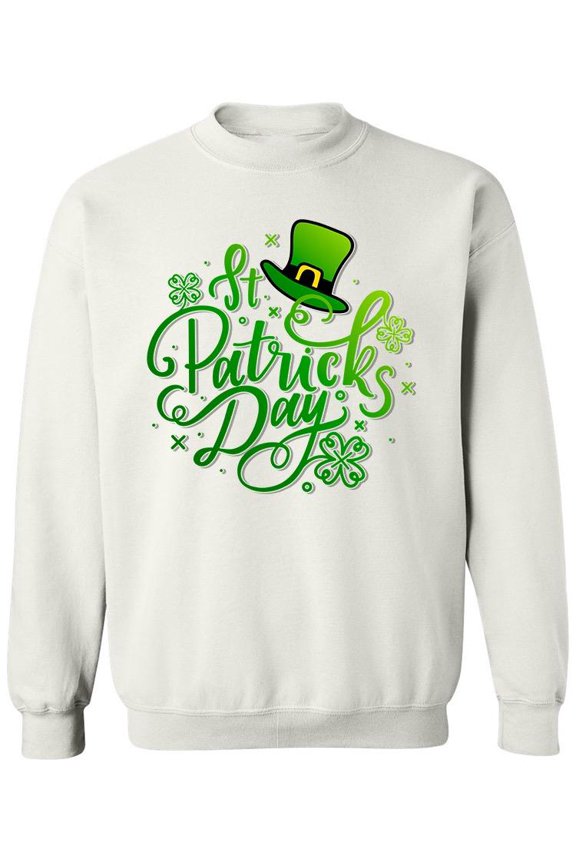 Colorful Patrick's Day Text Sweatshirt Men -Image by Shutterstock, Male 4X-Large