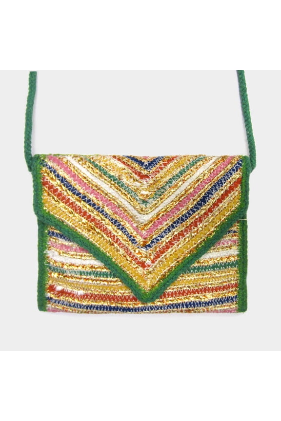 Colorful Pattern Fabric Crossbody Bag