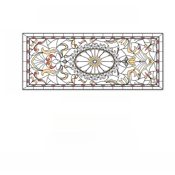 Colorful Pattern Static Window Cling Double-Sided Printed, No-Adhesive See-Through Glass Decal