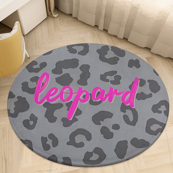 Colorful Paw Prints Round Area Rugs for Bedroom Living Room, 3FT Soft Indoor Circle Carpets, Carpet Home Decor Floor Mat