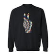 thumbnail image 1 of Colorful Peace Hand Sign Sweatshirt Men -SPIdeals Designs, Male 4X-Large, 1 of 4