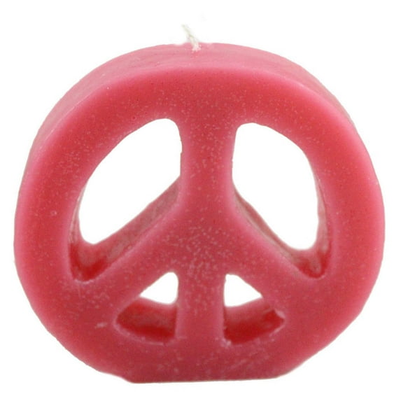 Colorful Peace Sign Candle