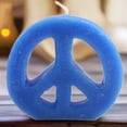 thumbnail image 1 of Colorful Peace Sign Candle, 1 of 2