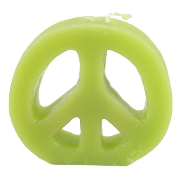 Colorful Peace Sign Candle