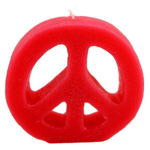 Colorful Peace Sign Candle