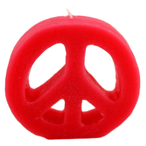 Colorful Peace Sign Candle