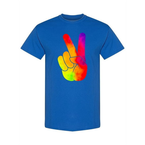 Colorful Peace Sign T-Shirt Men -SPIdeals Designs, Male XX-Large