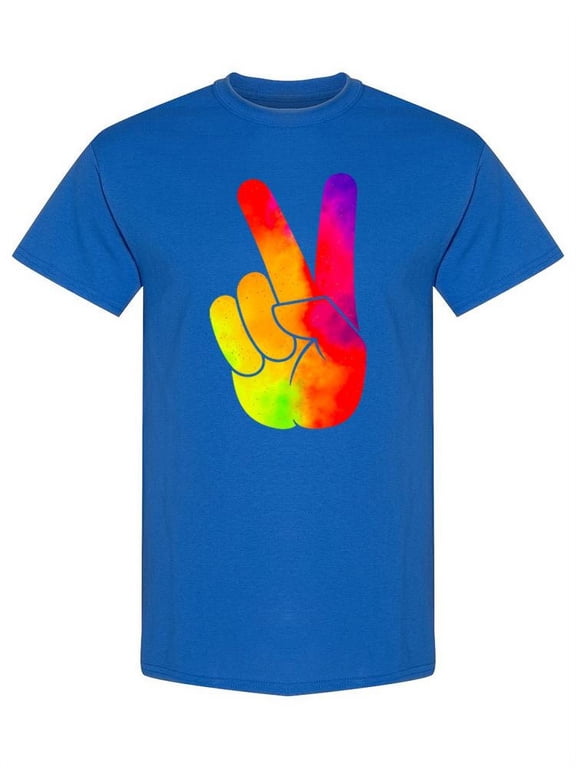 Colorful Peace Sign T-Shirt Men -SPIdeals Designs, Male x-Large
