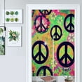 thumbnail image 1 of Colorful Peace Signs Pattern Door Curtain Nordic Living Room DoorCurtain Porch Partition Curtain Kitchen Rative Half Curtain, 1 of 4