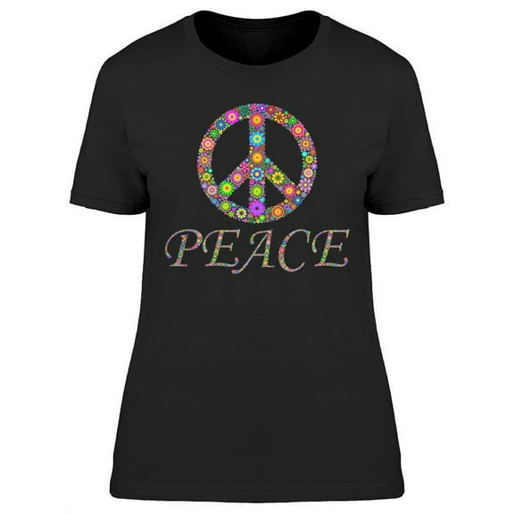 Colorful Peace T-Shirt Women -Image by Shutterstock, Female 3X-Large