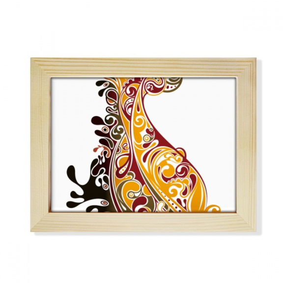 Colorful Peacock Animal Art Outline Desktop Photo Frame Picture Art Decoration Painting 6x8 inch