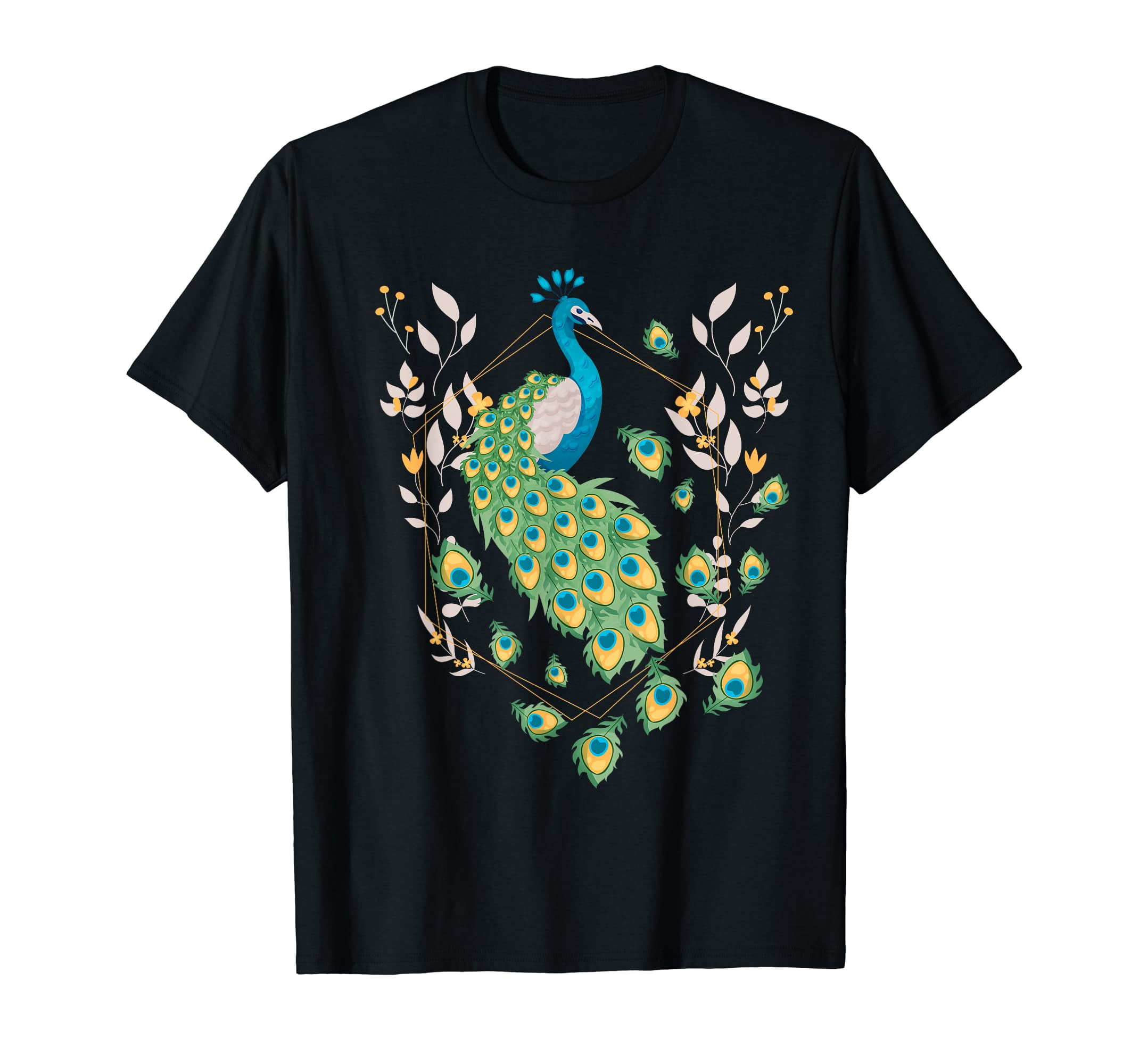 Colorful Peacock T-Shirt - Walmart.com