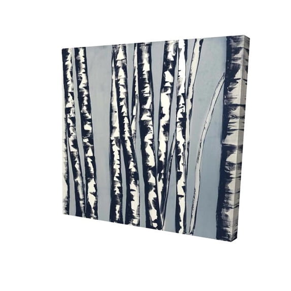 Begin Home Decor 2080-1616-LA51-1 16 x 16 in. Abstract Birch Forest-Print on Canvas