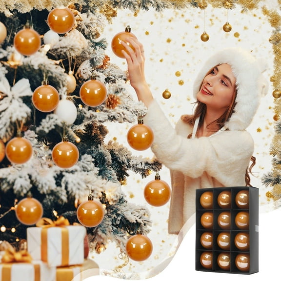 Colorful Pearl Christmas Ball Ornaments | Set of 12 Plastic Holiday Decorations | 6cm Tree & Ceiling Hanging Decor for Wedding & Party Display