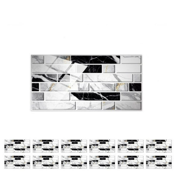 Colorful Peel And Stick Backsplash Tiles Kitchen Bathroom Square Self Adhesive Wall Tile Checkerboard Checkered Stickers,Multicolor (12-Sheet,)Harlik