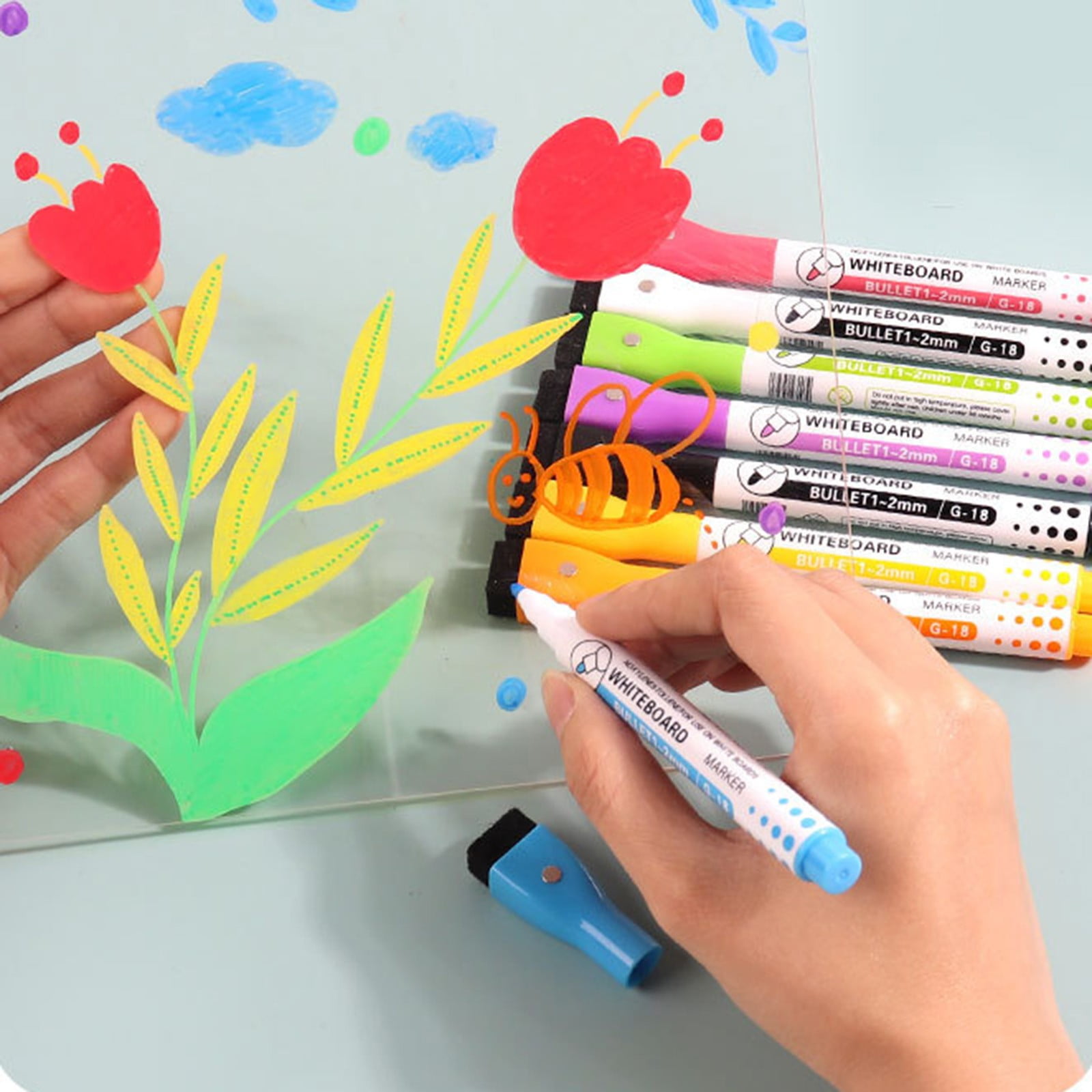 Colorful Pen With Double Head 10ml Metal Pearlescent Soft Pen Art Painting Pigment Pen Student