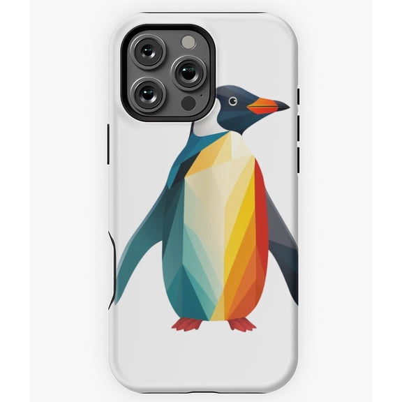 Colorful Penguin Winter Holiday Animal Phone Case for iPhone 16 15 14 13 12 11 Pro Max