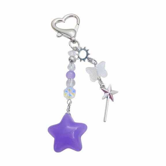 Colorful Star Shaped Key Holder Pentagrams Pendant Phone Charm for Students and Fashion Enthusiasts Unique Accessories
