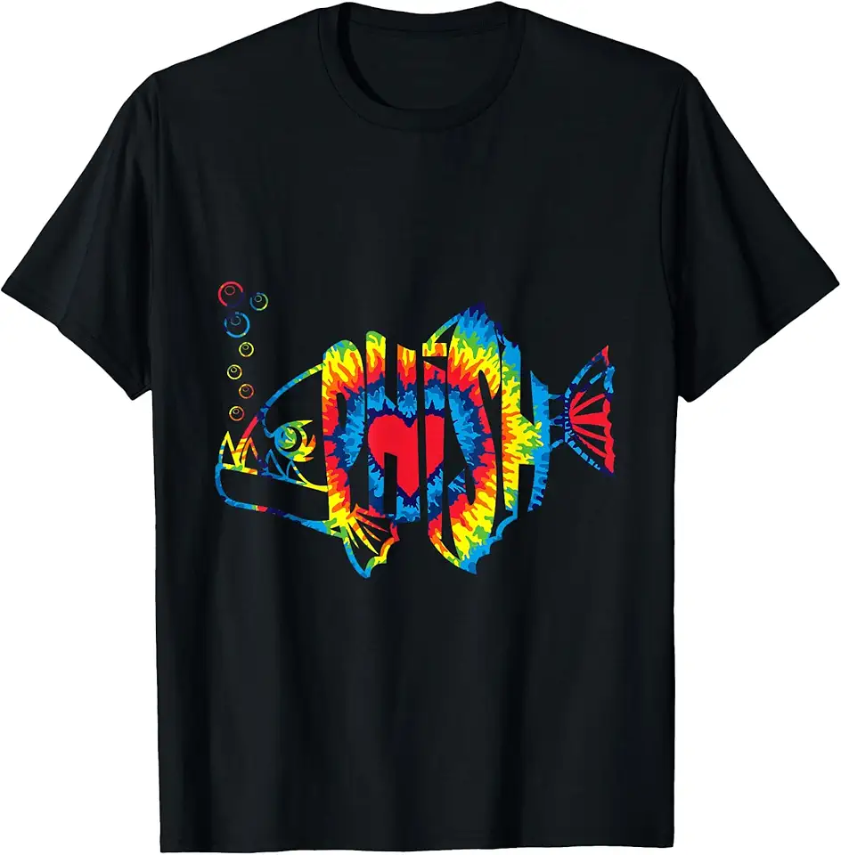 PHISH NYE2000 バンド Tシャツ フィッシュ ジャム 1999 2K Phish Jam Fishing Tee Colorful Tie-Dye Fishing T-Shirt - Phish-Jam
