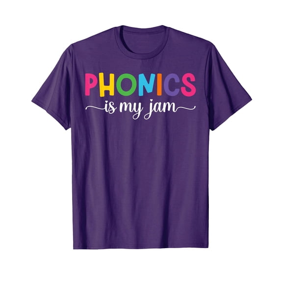 Colorful Phonics Enthusiasm T-Shirt for Reading Teachers and Literacy Lovers