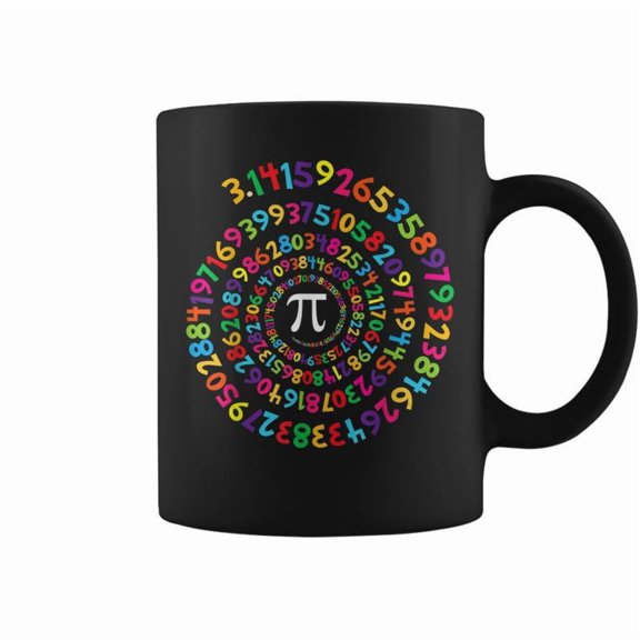 Colorful Pi Swirl Pi Day And Math Lover Coffee Mugs
