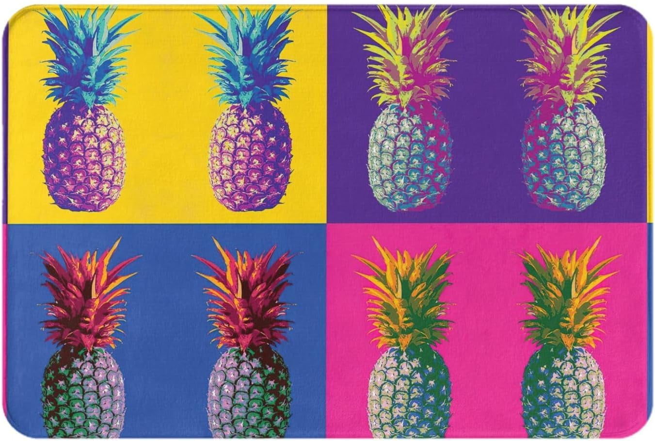 Colorful Pineapple Entry Doormat Outdoor Entrance Rugs Indoor Rugs Home