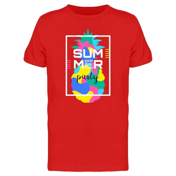 Colorful Pineapple Summer Party Tee Men's -Image by Shutterstock