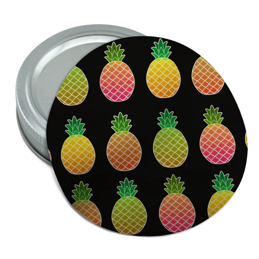 Colorful Pineapples Pattern Round Rubber Non-Slip Jar Gripper Lid ...