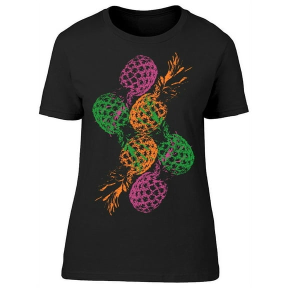 Colorful Pineapples. Set T-Shirt Women -Image by Shutterstock, Female Large
