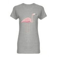 thumbnail image 1 of Colorful Pink Flamingo Shaped T-Shirt Women -Image by Shutterstock, Female Small, 1 of 2