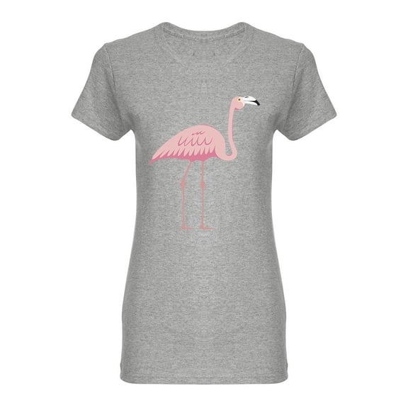 Colorful Pink Flamingo Shaped T-Shirt Women -Image by Shutterstock, Female Small