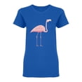 thumbnail image 1 of Colorful Pink Flamingo Shaped T-Shirt Women -Image by Shutterstock, Female Small, 1 of 2