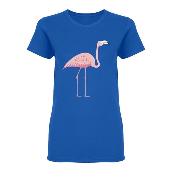 Colorful Pink Flamingo Shaped T-Shirt Women -Image by Shutterstock, Female Small