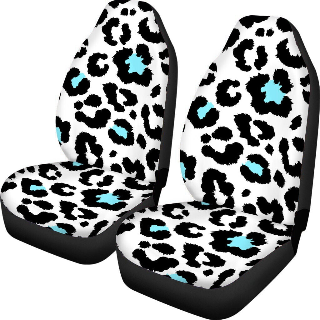 Colorful Pink Purple Animal Print Cheetah Car Seat Covers Pair 2 Front Seat Covers Car Seat Protector Car Accessories