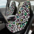 thumbnail image 1 of Colorful Pink Purple Animal Print Cheetah Car Seat Covers Pair 2 Front Seat Covers Car Seat Protector Car Accessories, 1 of 6