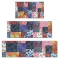 thumbnail image 1 of Colorful Pioneer Flower Patchwork Kitchen Rugs Sets Of 3,Kitchen Runner Rugs Non Skid Washable,Decorative Kitchen Floor Mats for Kitchen,Sink,Laundry,17"x30"+ 17"x47" + 17"x59", 1 of 6